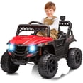 thumbnail image 3 of Nasitip Electric Vehicle, 12V Kids Ride on Car with Parent Remote Control, LED Lights AUX Port Music USB(Red), 3 of 7