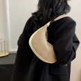thumbnail image 5 of FENOHREFE Women Bag Straw Woven Shoulder Bag Retro Crossbody Bag Simple Dumplings Bag Armpit Bag Casual Messenger Bag for Daily, 5 of 8