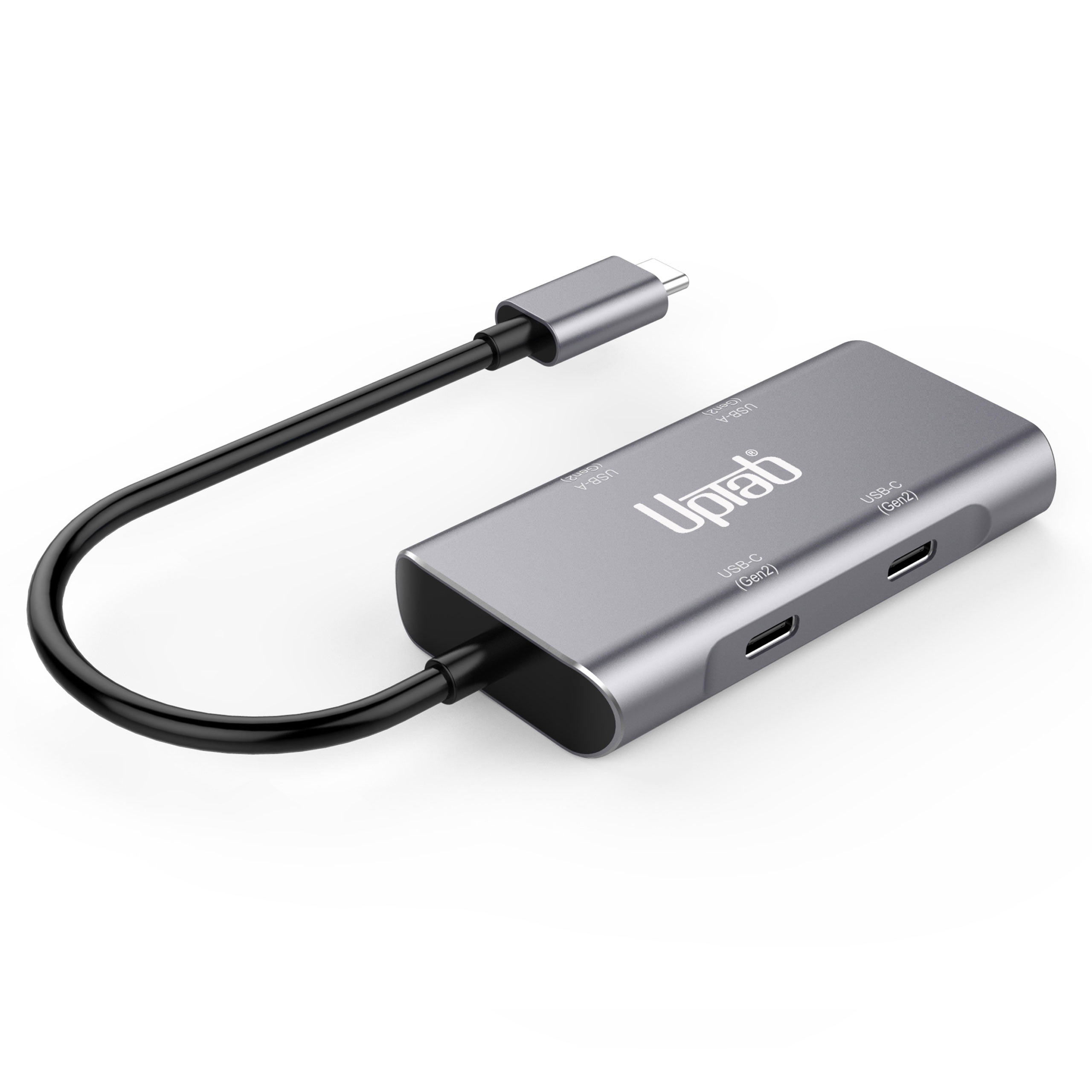 UPTab 4-Port USB-C Hub (10Gbps) with Dual USB-C and Dual USB-A Ports