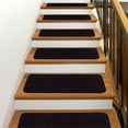 thumbnail image 3 of Indoor Non Slip Carpet Stair Treads 8.5"x26" Medallion Set of 7 in Black, 3 of 7