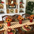 thumbnail image 3 of Cotton Linen Table Runners Thanksgiving Day Dwarf Gnome Happy Fall Y'all Kitchen Dining Burlap Table Decoration for Home Party Decor 13 x 90 Inch, 3 of 8
