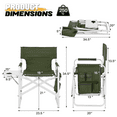 thumbnail image 2 of MoNiBloom Heavy Duty Folding Camping Chairs, Director Chair w/Cup Holder & Storage Bag, for Adults Outdoor Lawn Picnic Fishing Beach, Dark Green, 2 of 10