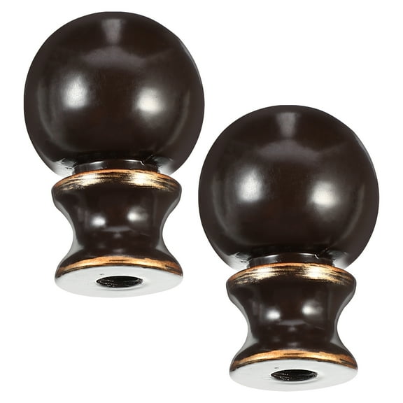 FUEENIRVA 2Pcs Metal Lamp Decoration Knob in Coffee for Home Lighting Use