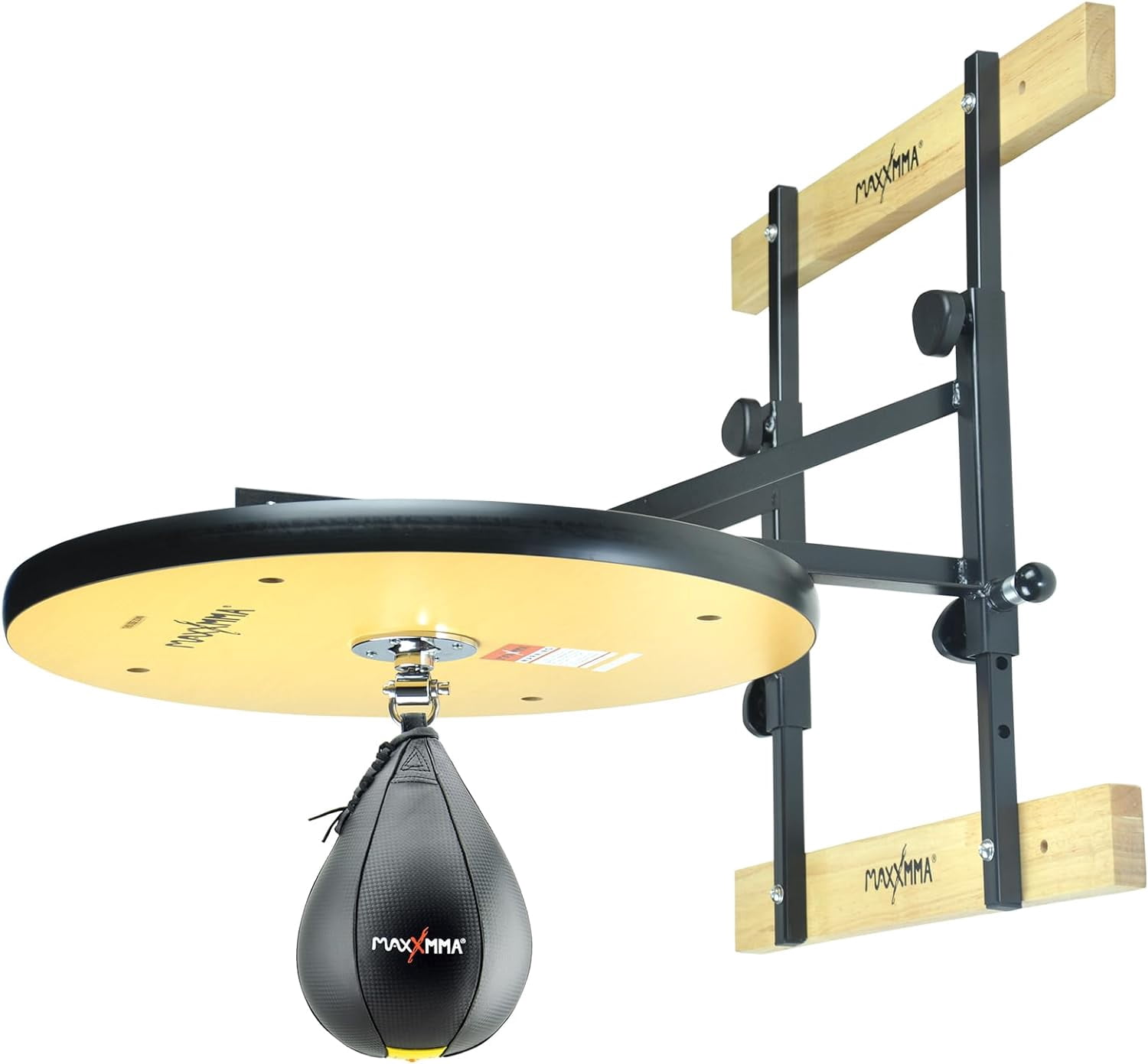 MaxxMMA Heavy Duty Adjustable 24" Speed Bag Platform Kit with 10" x 7" Speed Ball
