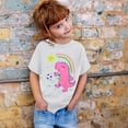 thumbnail image 3 of Hiijoy Big Girls Cartoon Dinosaur T Shirt Short Sleeved Round Neck T-Shirt Graphic Tee, 3 of 3