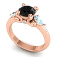 thumbnail image 2 of 2.50 T.C.W Latest Design Round Cut Black Onyx & Aquamarine Gemstone Wedding Ring for Ladies Solid 18K Rose Gold Size 9 by Diamond-Capitals, 2 of 8