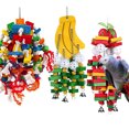 thumbnail image 4 of 1 package New Large Parrot Bird Toys Perch Stand Budgie Cockatiel Chew Hanging Swing Type B, 4 of 6