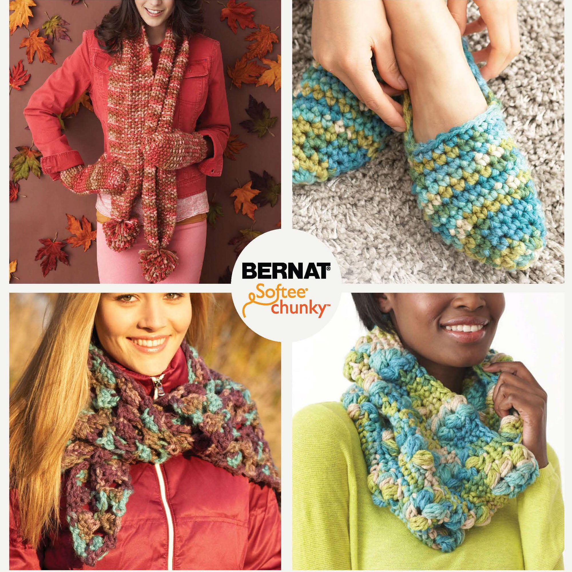 Bernat® Softee® Chunky™ Ombre Yarn, Acrylic #6 Super Bulky, 2.8oz/80g, 77 Yards