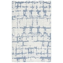 SAFAVIEH Martha Stewart Distressed Area Rug, Blue/Ivory, 4' x 6'
