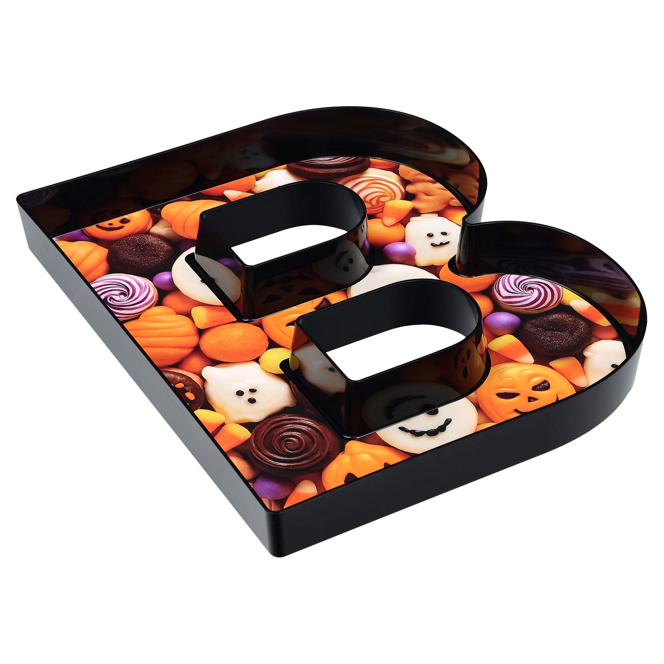 Plastic Boo Letter Serving Trays, Black, 3 Pieces, Halloween by Way To Celebrate