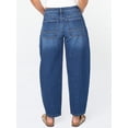 thumbnail image 3 of Celebrity Pink Women's Mid Rise Utility Barrel Jeans, Sizes 1-21, 3 of 6