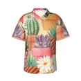 thumbnail image 2 of Goofa Succulent And Cactus Hawaiian Shirt for Men, Unisex Summer Beach Casual Short Sleeve Button Down Shirts,Aloha Tropical Floral print shirt-Small, 2 of 9