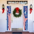 thumbnail image 1 of TIMIFIS un Rideau, Couplets de la Fête de l'Indépendance Imprimés Rideau de Porte Fête Drapeaux de Fête Déco Maison, 1 of 5