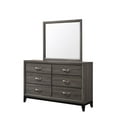 thumbnail image 5 of Contemporary Style 4pc Full Size Panel Bed Dresser Mirror Nightstand Bedroom Furniture Set Gray Finish, 5 of 6