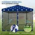 thumbnail image 5 of EAGLE PEAK 10 x 10 Outdoor Easy Pop up Canopy with Netting, Instant Screen Party Tent with Mesh Side Walls, American Flag, 5 of 9