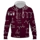 thumbnail image 1 of Sudadera con capucha y cremallera para niño y niña, con estampado 3D de fórmula matemática, estilo Harajuku, cuello redondo, informal, de manga larga, 1 of 6