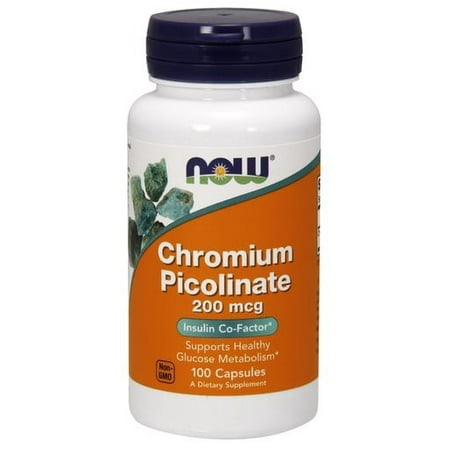 60 Caps Supplement Pills - Chromium Picolinate Now Foods 100 Caps