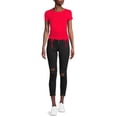 thumbnail image 2 of No Boundaries Juniors Double Ruched T-Shirt with Short Sleeves, 2 of 5