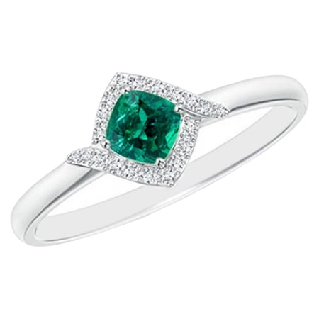 1.25Ct 100% Natural Zambian Emerald IGI Certified Diamond Ring In 14KT Gold