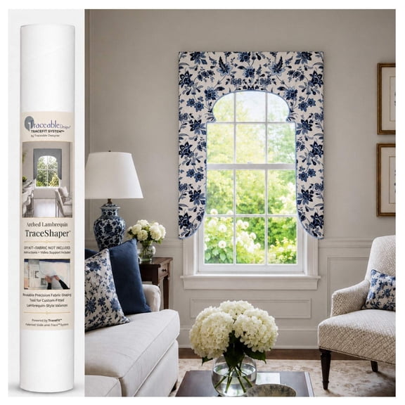 Arched Lambrequin Valance Kit for Bedroom, Living Room, Kitchen, DIY No Sewing