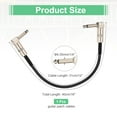 thumbnail image 2 of Uxcell 1 Pcs Guitar Patch Cables 16 Inch Pedal Board Cord 1/4 Inch Metal Double Elbow TS Right Angle Guitar Patch Effect Cable Cord for Instrument Effect Pedal Mixing Console, Black, 2 of 6