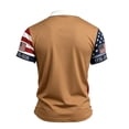 thumbnail image 6 of LTTVQM Polo Shirts for Men Summer 250th Anniversary USA Shirt Flag Print Shirts Patriotic 1776-2026 Short Sleeve 4th of July Outfits Brown 3XL, 6 of 7
