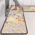 thumbnail image 2 of Kitchen Rugs Sets Of 2,Pioneer Flower Floral Print Pattern Anti Fatigue Kitchen Mat Rugs Non Slip Washable,Decorative Kitchen Floor Mats for Kitchen,Sink,Laundry,17"x47"+17"x47", 2 of 5