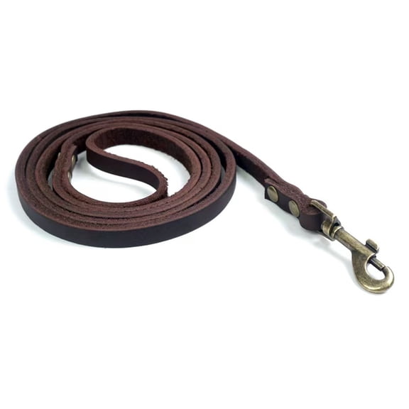 Lriosel New genuine leather dog leash with soft handle, suitable for large, medium, and small dogs, durable leashS