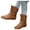 Brown, variant on Women's Mid Calf Boots Fashion Slouch Flat Slip on Casual Comfy Riding Ankle Booties