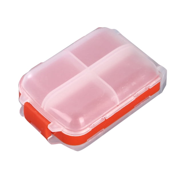 DJN Clearance Home Textile Storage Removable Compartments Pill-Box Organizer Medicine Triple-Tier Mini Pill-Box 1 Red One Size