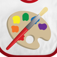 thumbnail image 4 of Inktastic Artist Palette and Brush Boys or Girls Baby Bib, 4 of 4