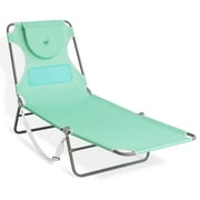 Chaise longue autruche pliante pour bain de soleil au bord de la piscine, bleu sarcelle