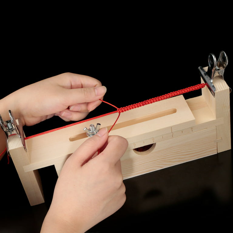 OOKWE Jig Bracelet Maker Tool Kit Wooden Frame Adjustable Length Paracord  Bracelet Maker DIY Crafting Tool Kit for Kid Adult 