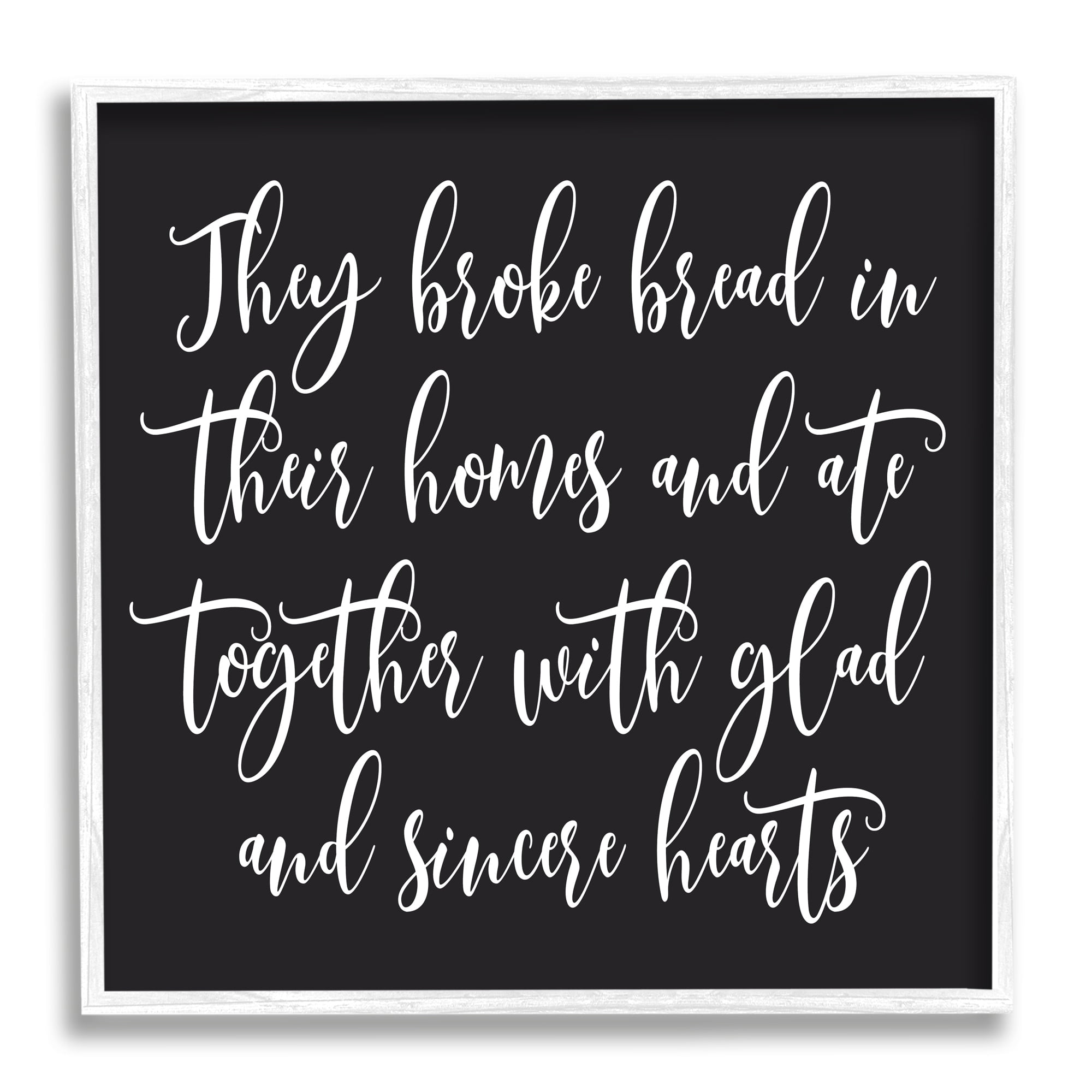 Stupell Industries Spiritual Script Calligraphy Bible Verse Proverb Quote Graphic Art White Framed Art Print Wall Art, Design by Lettered and Lined