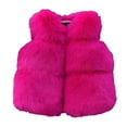 thumbnail image 2 of GiLiling Faux Fur Vest for Girls Sleeveless Fuzzy Jacket Fleece Winter Warm Cropped Coats Kids Cute Furry Cardigan Outerwear ﻿ (Hot Pink, 6-12 Months), 2 of 3
