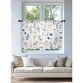 thumbnail image 4 of Sheer Curtains 54 Inch Length, Blue Yellow Spring Floral Semi Sheer Curtains Light Filtering Window Treatment, Watercolor Botanical Flowers Privacy Voile Drapes for Living Room Bedroom 52x54 Inch, 4 of 7