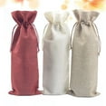 thumbnail image 6 of ROSENICE Jute Bag Wine Bottle Bags Wine Red 3Pcs, 6 of 8