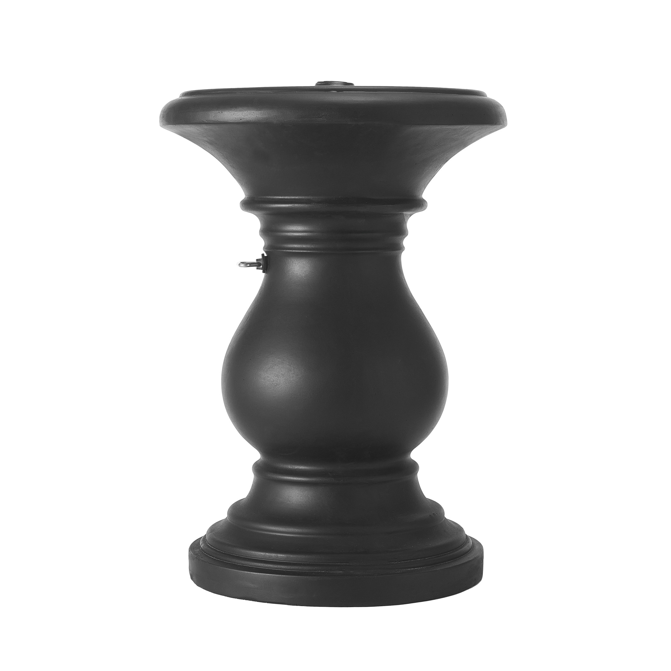 Christopher Knight Home 20" MGO Umbrella Base with Multiple Cap Sizes, Round Outdoor Patio Side Table, Black