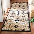 thumbnail image 2 of SAFAVIEH Soho Aphrodite Floral Wool Area Rug, Ivory/Multi, 3'6" x 5'6", 2 of 5