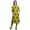 Yellow, variant on 3/4 Sleeve Kurta Printed Straight Kurti Summer Clothing For Women