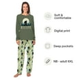 thumbnail image 2 of Believe Bigfoot Matching Christmas Pajamas Long Sleeve, Sasquatch Matching Holiday Pajamas With Dog, Cotton And Poly Blend, 2 of 7