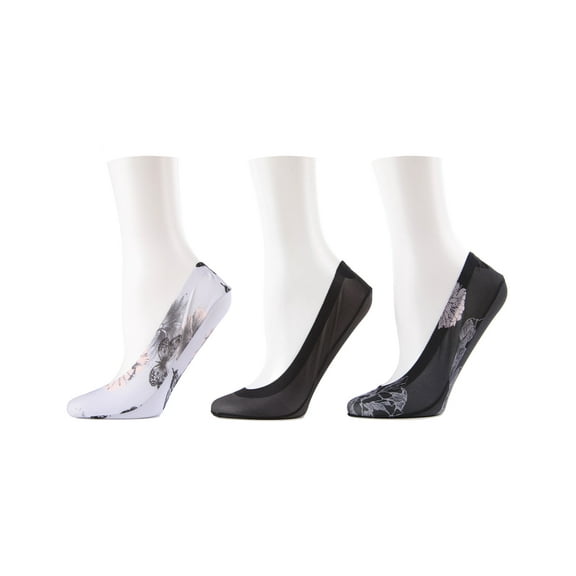 Legmogue 3 Pairs Women's Romance Rebellion Fine Edge Shoe Liner Socks - Mens - Male