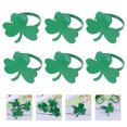 thumbnail image 4 of Shisuyan Shamrock Napkin Rings Elegant Table Decoration 6Pcs 2x1.7x1.7In, 4 of 8