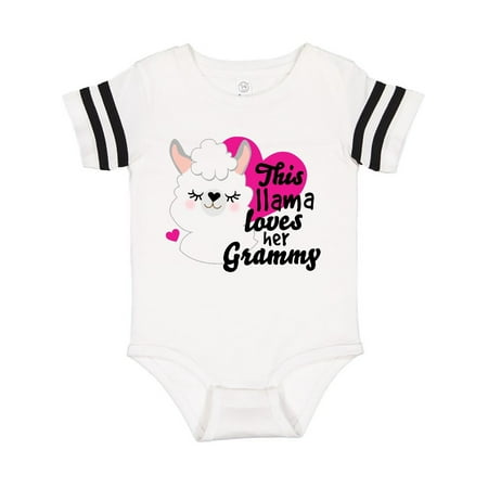 

Inktastic Valentines Day This Llama Loves Her Grammy Gift Baby Girl Bodysuit