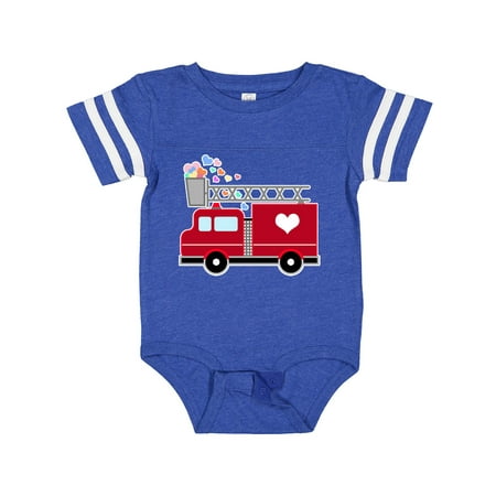 

Inktastic Easter Red Firetruck with Pink Hearts Gift Baby Boy or Baby Girl Bodysuit