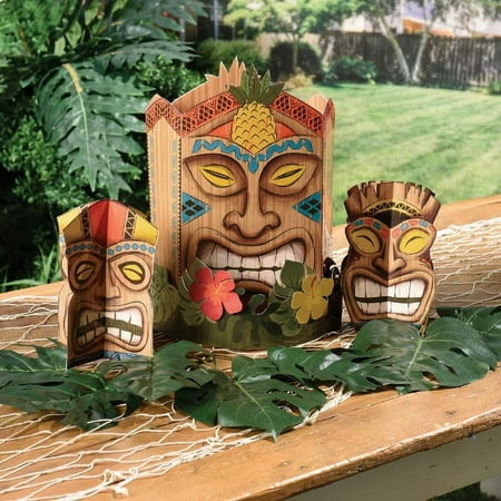 UPC: 0192937224250 | Hawaiian Luau Vintage Tiki Table Decorating Kit (3pcs)