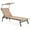 Brown, variant on Costway Outdoor Chaise Lounge Chair with Sunshade 6-Level Adjustable Recliner Backyard Brown