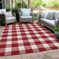 thumbnail image 6 of Addison Rugs Chantille Indoor/Outdoor Transitional Plaid Red Washable Rectangle Rug, 3' x 5', 6 of 6