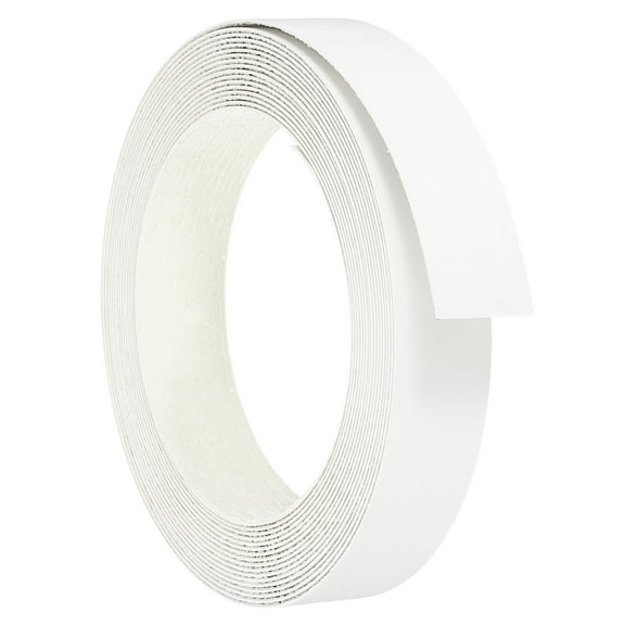 Uxcell Polyvinyl Chloride Edge Banding 1 1/2 inch x 33ft Self-Adhesive Edging Veneer Trim with Hot Melt White Plane