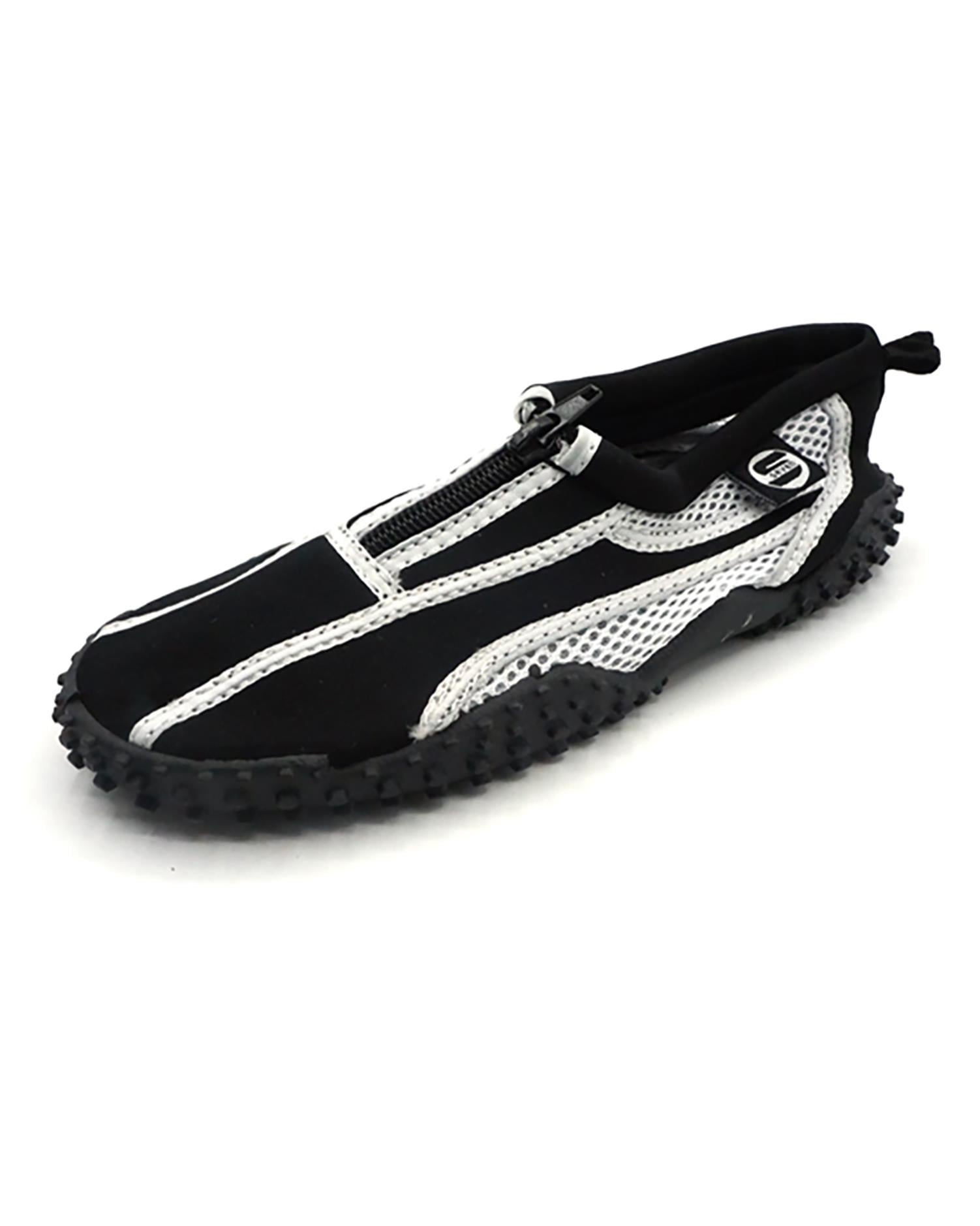 Womens Aqua Sock Wave Water Shoes with Zipper Waterproof SlipOns for